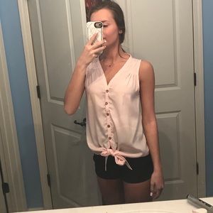 Silk pink tank